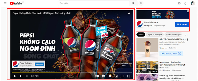 Quảng cáo đệm của Pepsi