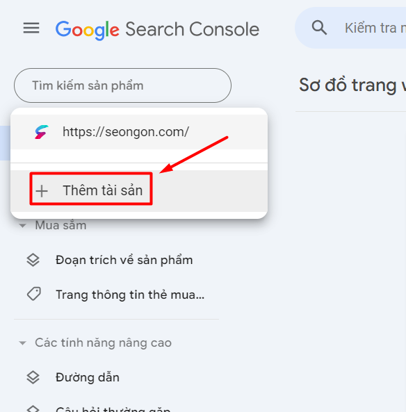 Thêm website vào Google Search Console để tạo và gửi sitemap