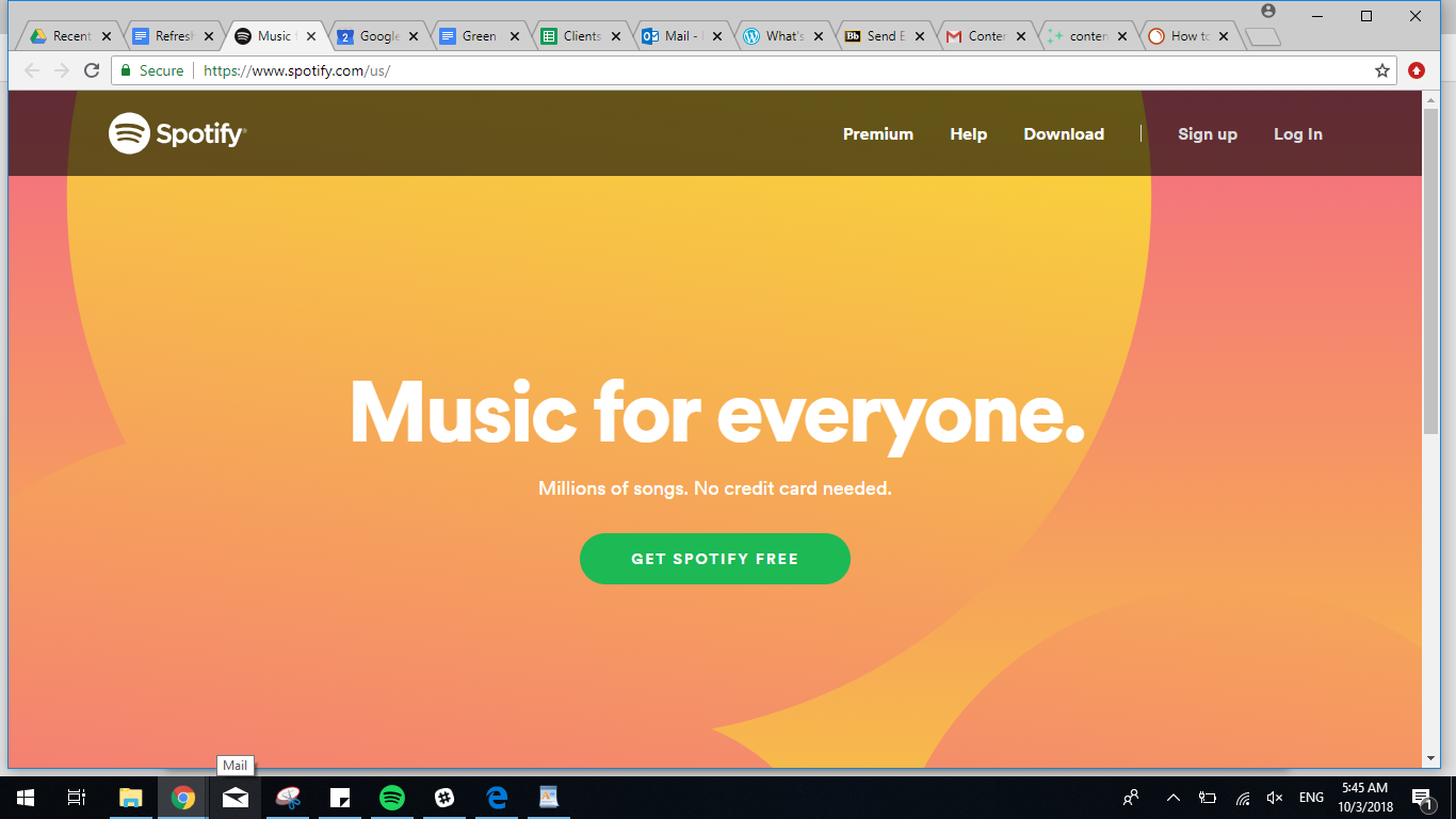 Spotify Website