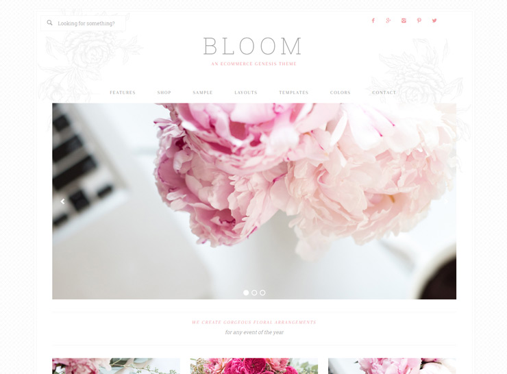 Bloom - giao diện website shop hoa