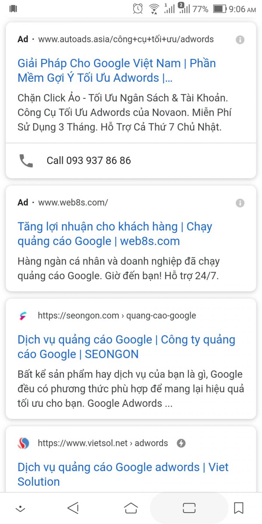 ý nghĩa cập nhật quảng cáo tìm kiếm