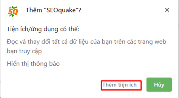 Khi cửa sổ hiện ra chọn "thêm tiện ích"