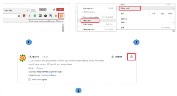 3 bước gỡ SEOquake trên Chrome