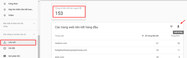 Tải các liên kết ngoài và phân loại links