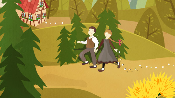 Hành động rắc vụn bánh mỳ trong truyện Hansel và Gretel