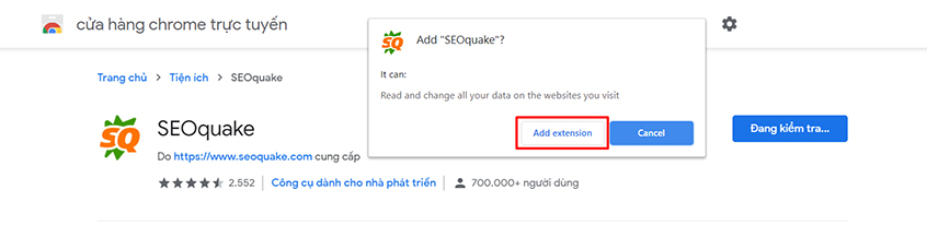 Các bước để thêm SEOquake