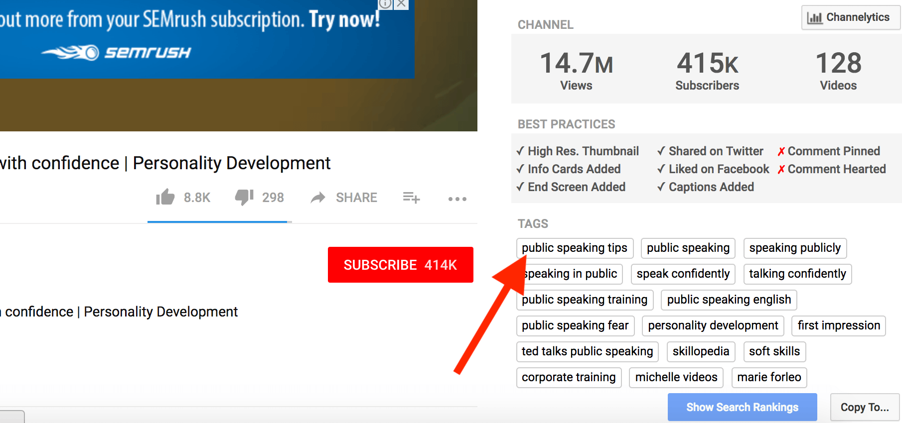 Chú ý Keyword rich tags khi tối ưu video YouTube