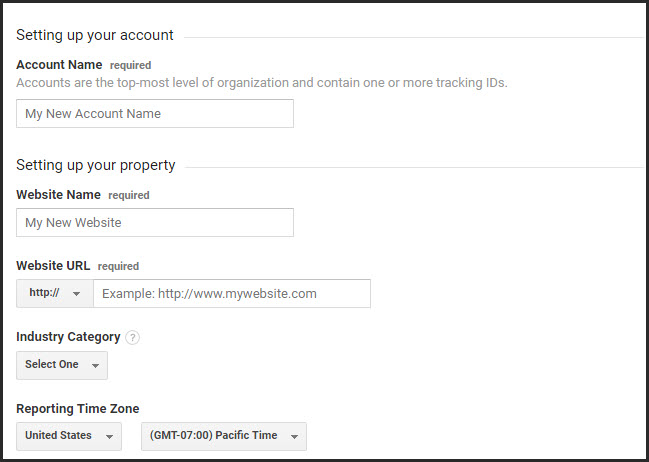 nhập thông tin google analytics