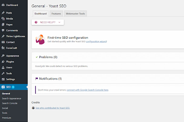 Giao diện Yoast SEO