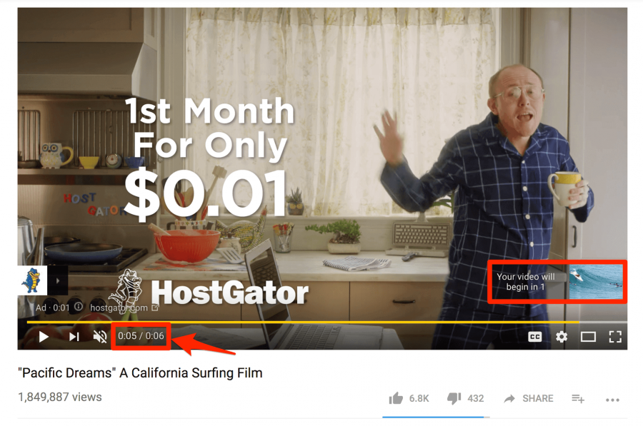 Bumper Ads 1 Các hình thức quảng cáo trên Youtube - cập nhật 2022