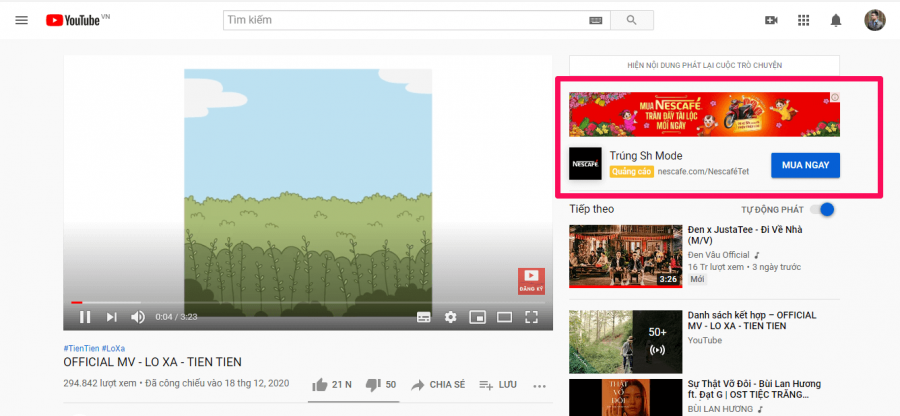 Youtube Standard display Ads 1 Các hình thức quảng cáo trên Youtube - cập nhật 2022