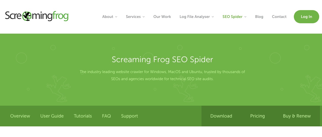 Công cụ tối ưu Onpage Screaming Frog SEO spider