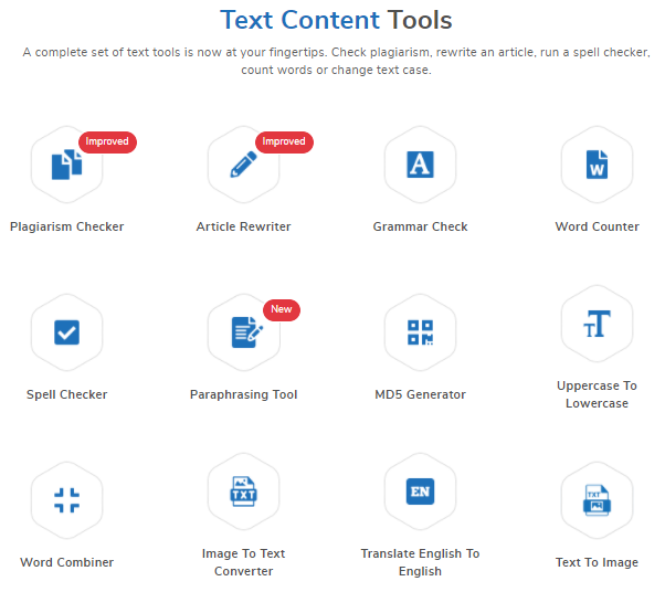 Công cụ Text Content Tools 