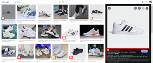 Quảng cáo mua sắm hiển thị ở kết quả Google hình ảnh