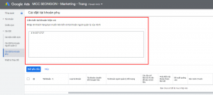 Nhập dãy số ID liên kết tài khoản Google MCC