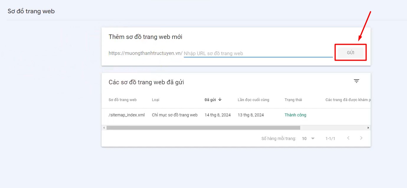 Khai báo sitemap với Google Search Console