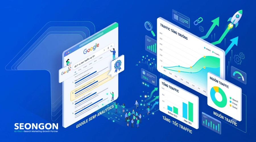 Dịch vụ SEO Traffic là dịch vụ tối ưu hóa website tập trung vào mục tiêu tăng tối đa lưu lượng truy cập (traffic)