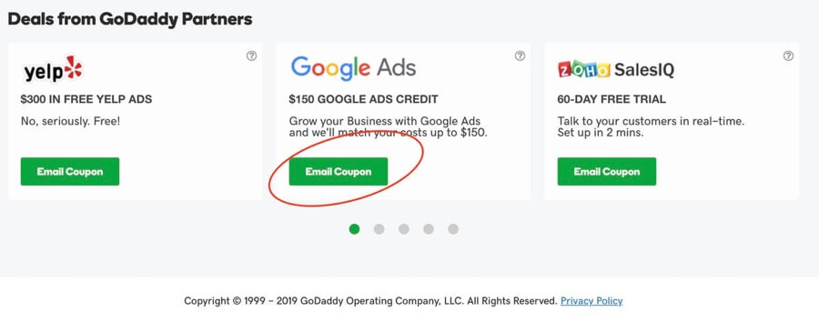 Bạn có thể nhận mã khuyến mãi dễ dàng qua email tại Google Ads
