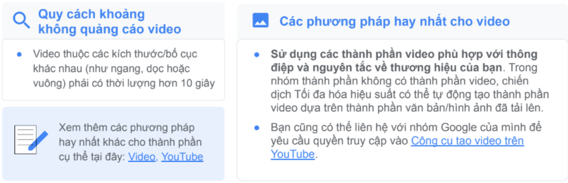 Phương pháp hay nhất cho thành phần Video của chiến dịch Performance Max mục tiêu tiếp thị.