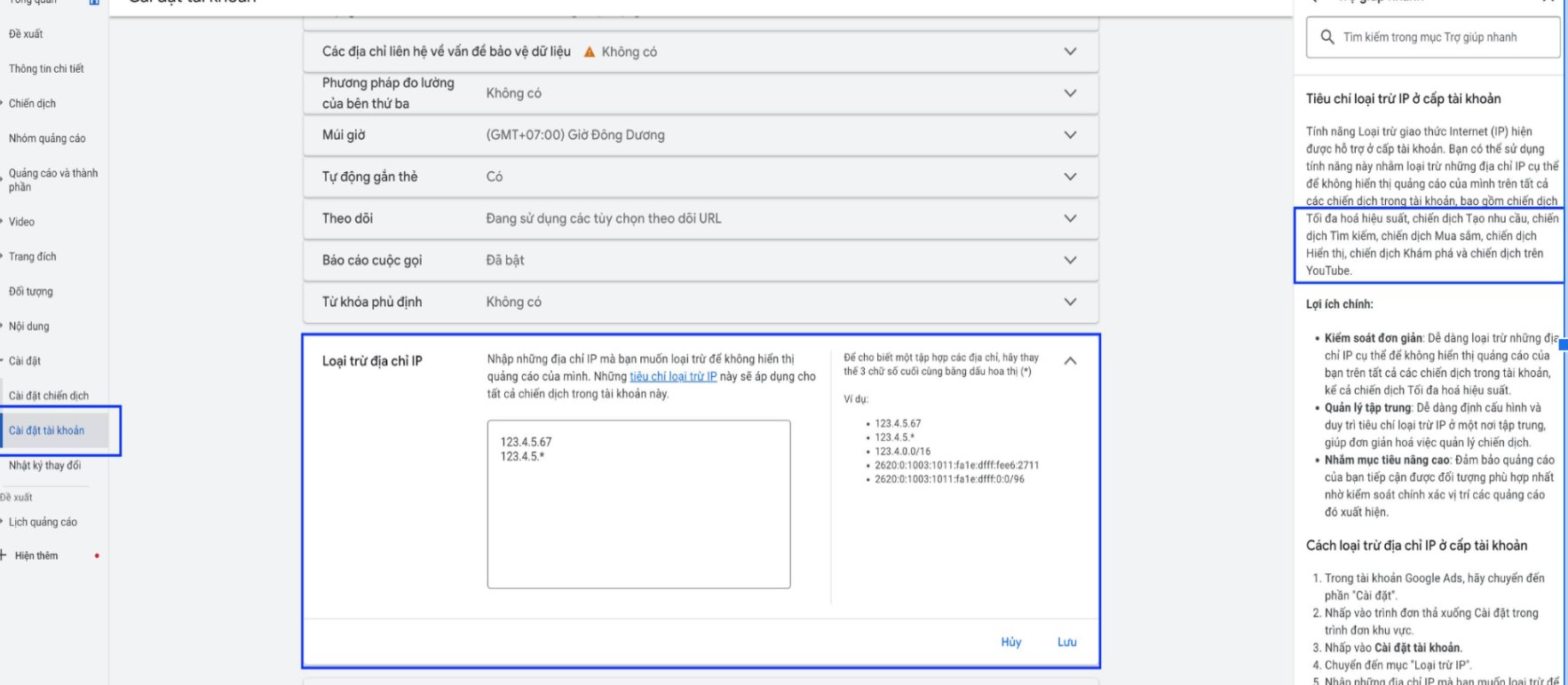 Google Update T6.2024 có sự thay đổi trong việc có tính năng loại trừ IP ở cấp độ tài khoản