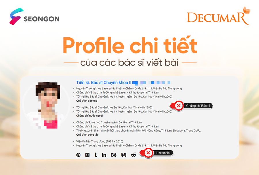 Trang chi tiết về profile của người tham vấn y khoa