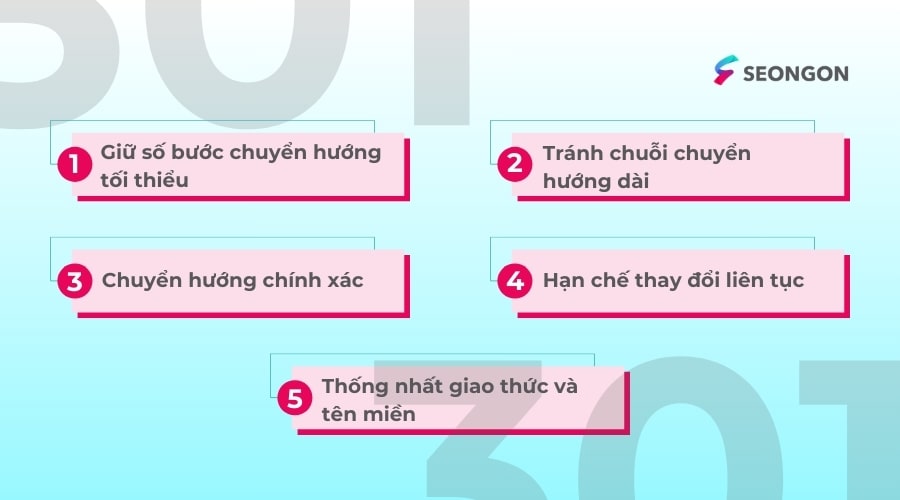 05 lưu ý khi thực hiện redirect 301