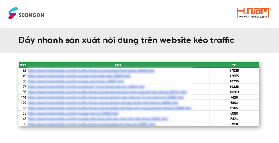 SEONGON tập trung sản xuất nội dung cho website