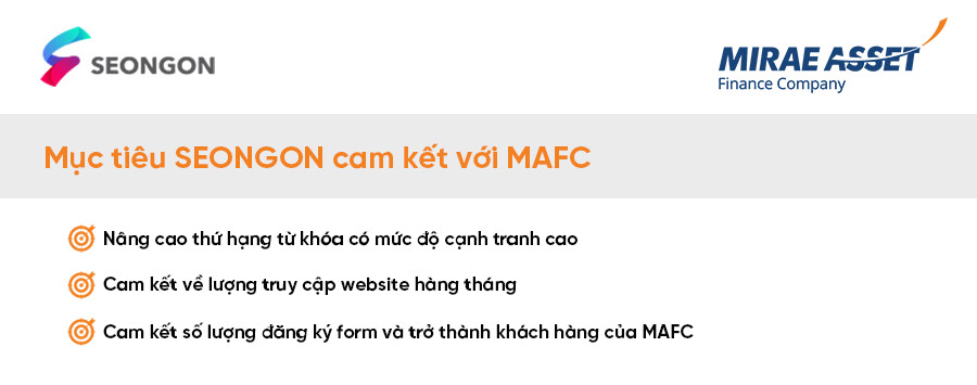 Mục tiêu SEONGON cam kết với MAFC