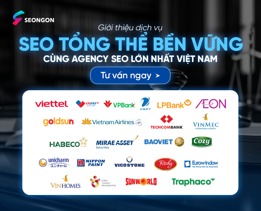 Dịch vụ SEO tổng thể của SEONGON đã đồng hành với hơn 500 doanh nghiệp trong suốt 12 năm