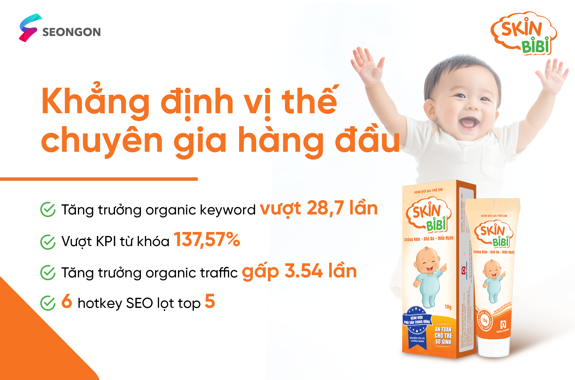 SKINBIBI tăng trưởng traffic tự nhiên gấp 3.54 lần