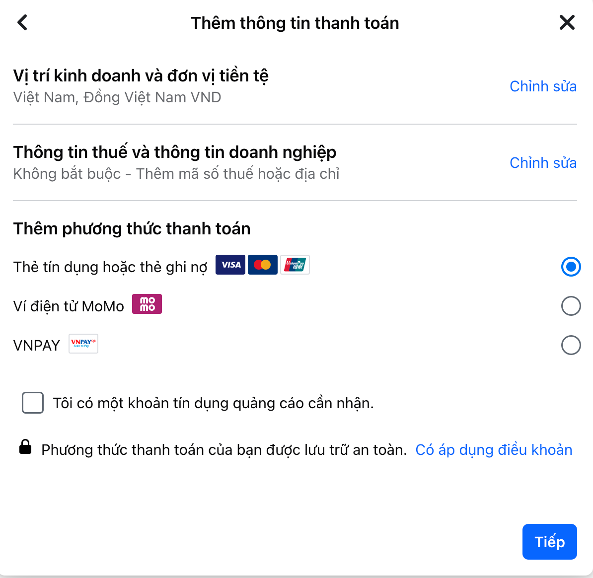 Chọn loại thẻ thanh toán phù hợp