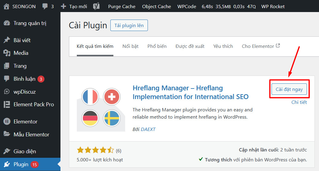 Cài đặt Plugin Hreflang Manager