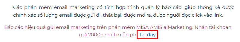 CTA dạng liên kết sẽ dẫn người đọc vào một đường dẫn khác để tìm hiểu thêm thông tin