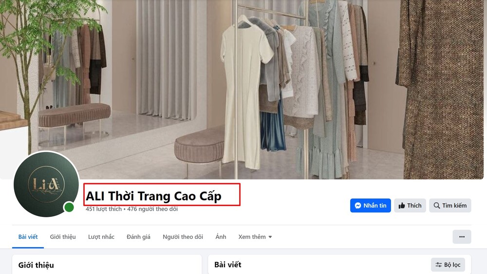 Tên Fanpage cần chuẩn SEO để tăng khả năng hiển thị trên thanh tìm kiếm Google