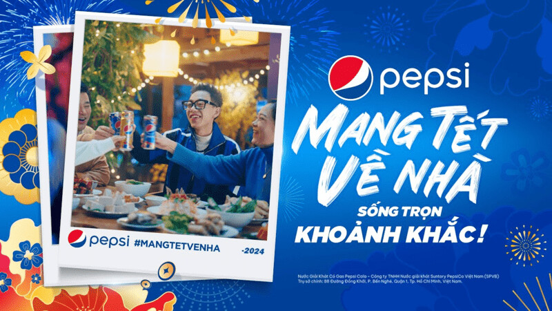 Pepsi triển khai chương trình quảng cáo hàng năm trên TV vào dịp Tết 