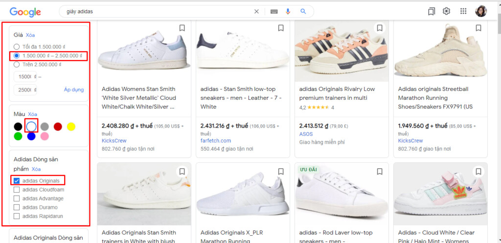 GMC xuất hiện tại Google Shopping