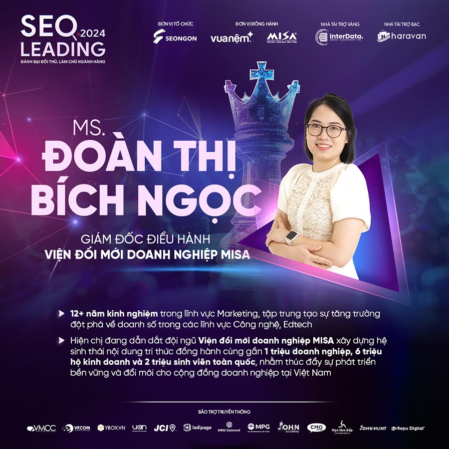 Ms. Đoàn Thị Bích Ngọc - Giám đốc điều hành Viện đổi mới doanh nghiệp MISA