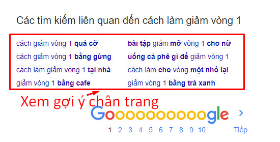 Tìm kiếm từ khoá LSI dựa trên các tìm kiếm liên quan tại Google