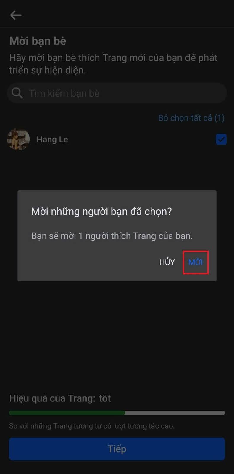 Nhấn Mời để mời bạn bè thích trang