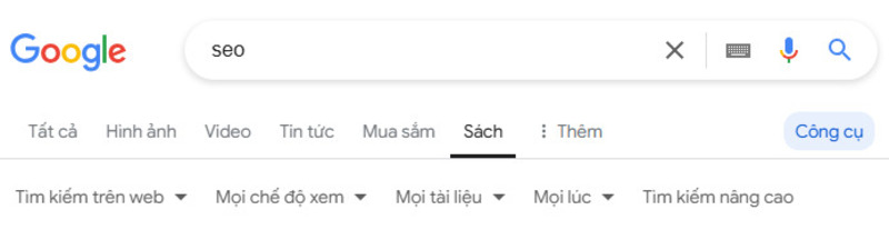 Công cụ tab sách giúp tối ưu kết quả tìm kiếm gần nhất với nhu cầu của người dùng