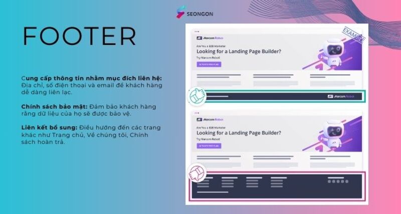 Footer trong Landing Page