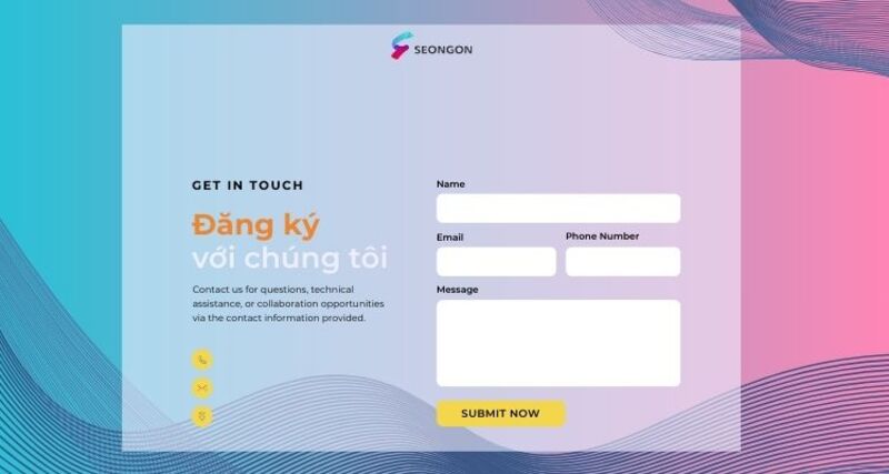 Form đăng ký trong landing page