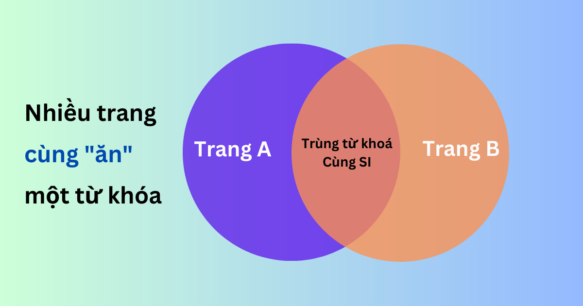 Keyword cannibalization là hiện tượng nhiều trang trong cùng một website cùng cạnh tranh thứ hạng cho một từ khóa