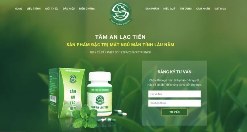 Landing page dùng để tiếp thị, quảng cáo