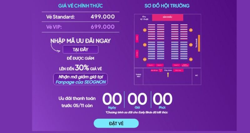 Landing page quảng bá sự kiện