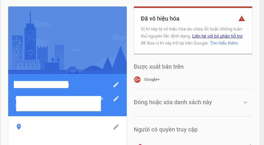 Lỗi có thể xuất hiện do bạn vi phạm các quy định của Google trong quá trình SEO