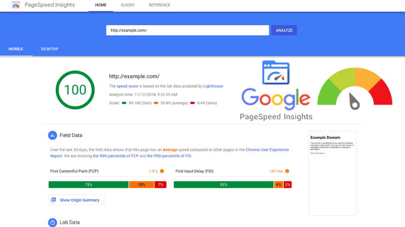  PageSpeed Insights đưa ra dữ liệu về hiệu suất và cách cải thiện