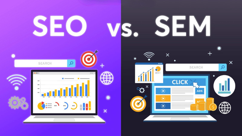 SEO và SEM cải thiện khả năng hiển thị của trang web 