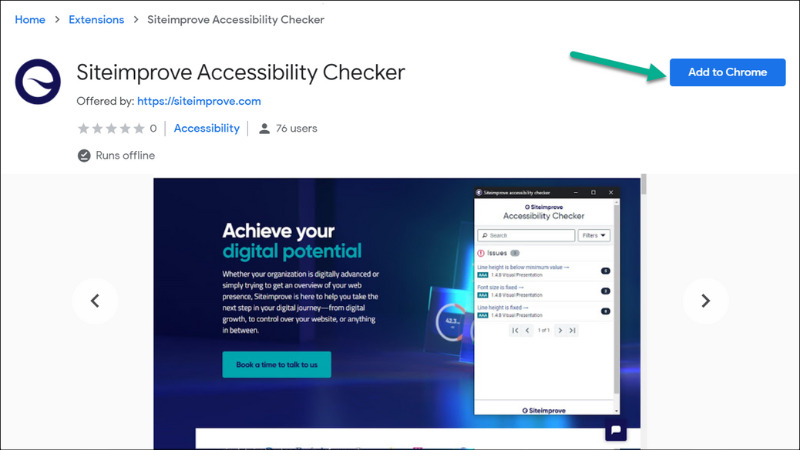 Siteimprove Accessibility Checker kiểm tra khả năng tiếp cận website cho người khuyết tật