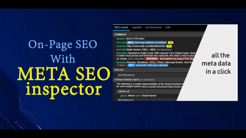 Tiện ích Meta SEO Inspector giúp tối ưu hóa các yếu tố on-page cho trang web